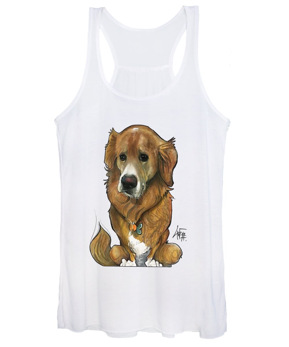 Canine Caricature Women's Tank Top featuring the drawing Dubell-Smith 3183 2 by Canine Caricatures By John LaFree