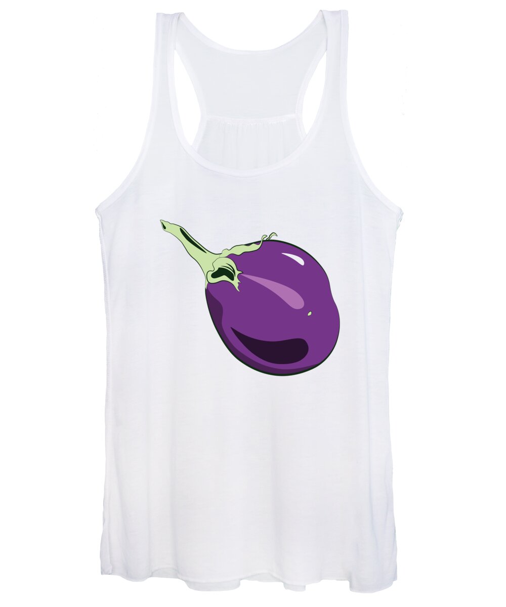 Eggplant Women's Tank Top featuring the digital art Eggplant by MM Anderson