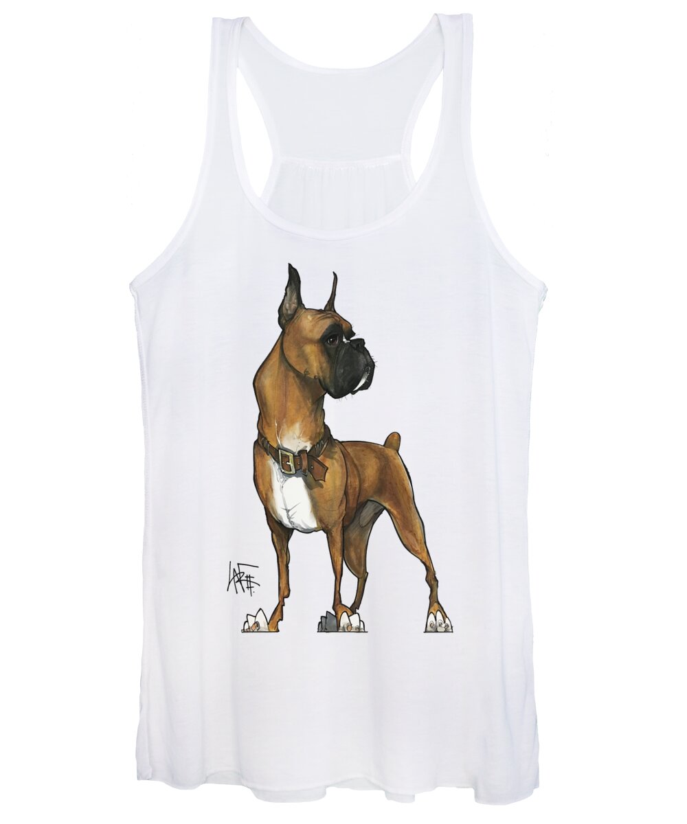 Dog Art Women's Tank Top featuring the drawing Epley 3206 by Canine Caricatures By John LaFree
