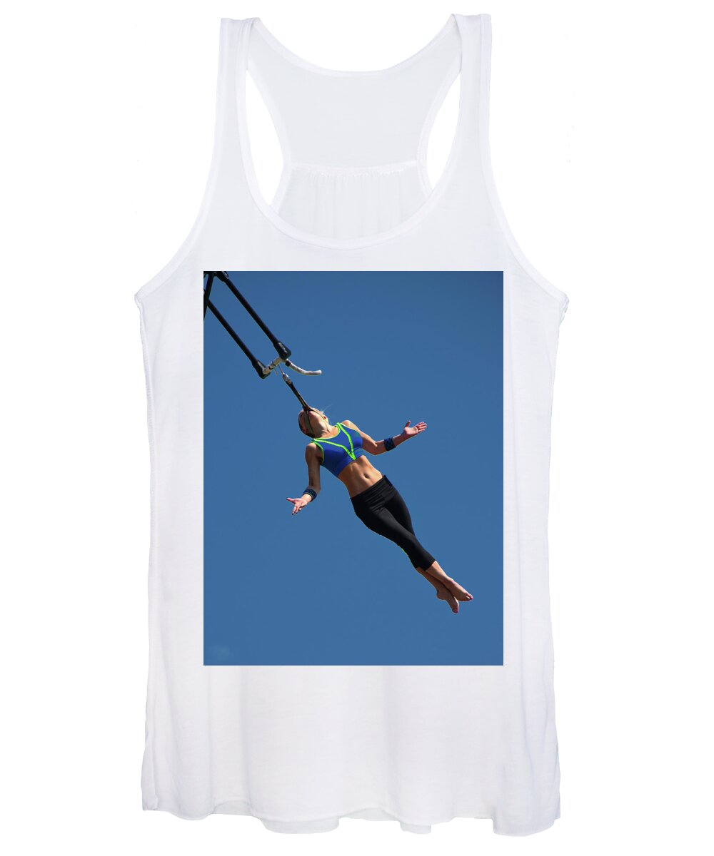Stunt Women's Tank Top featuring the photograph Fair Stunt by Mike Martin