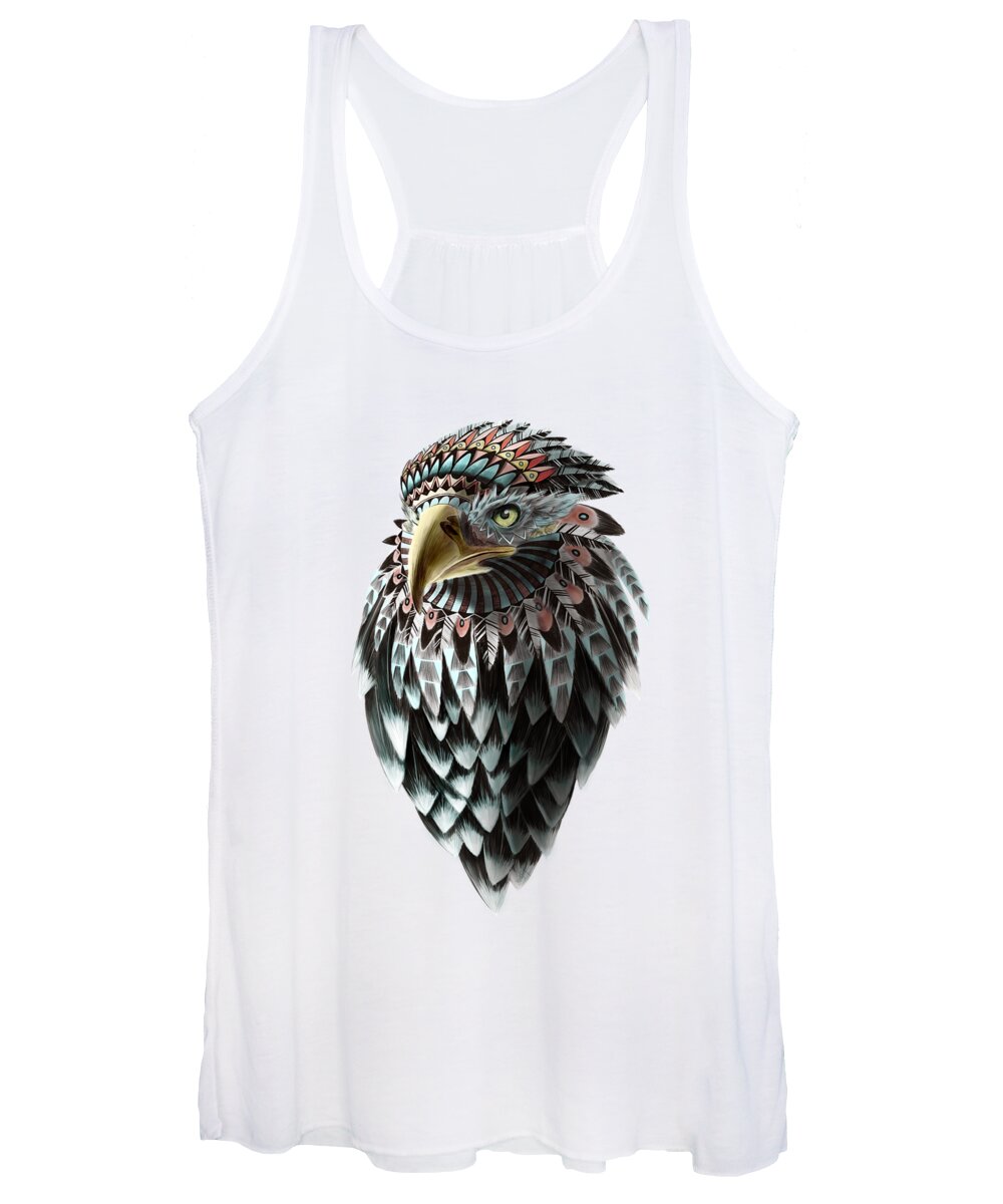Fantasy Art Women's Tank Top featuring the painting Fantasy Eagle by Sassan Filsoof