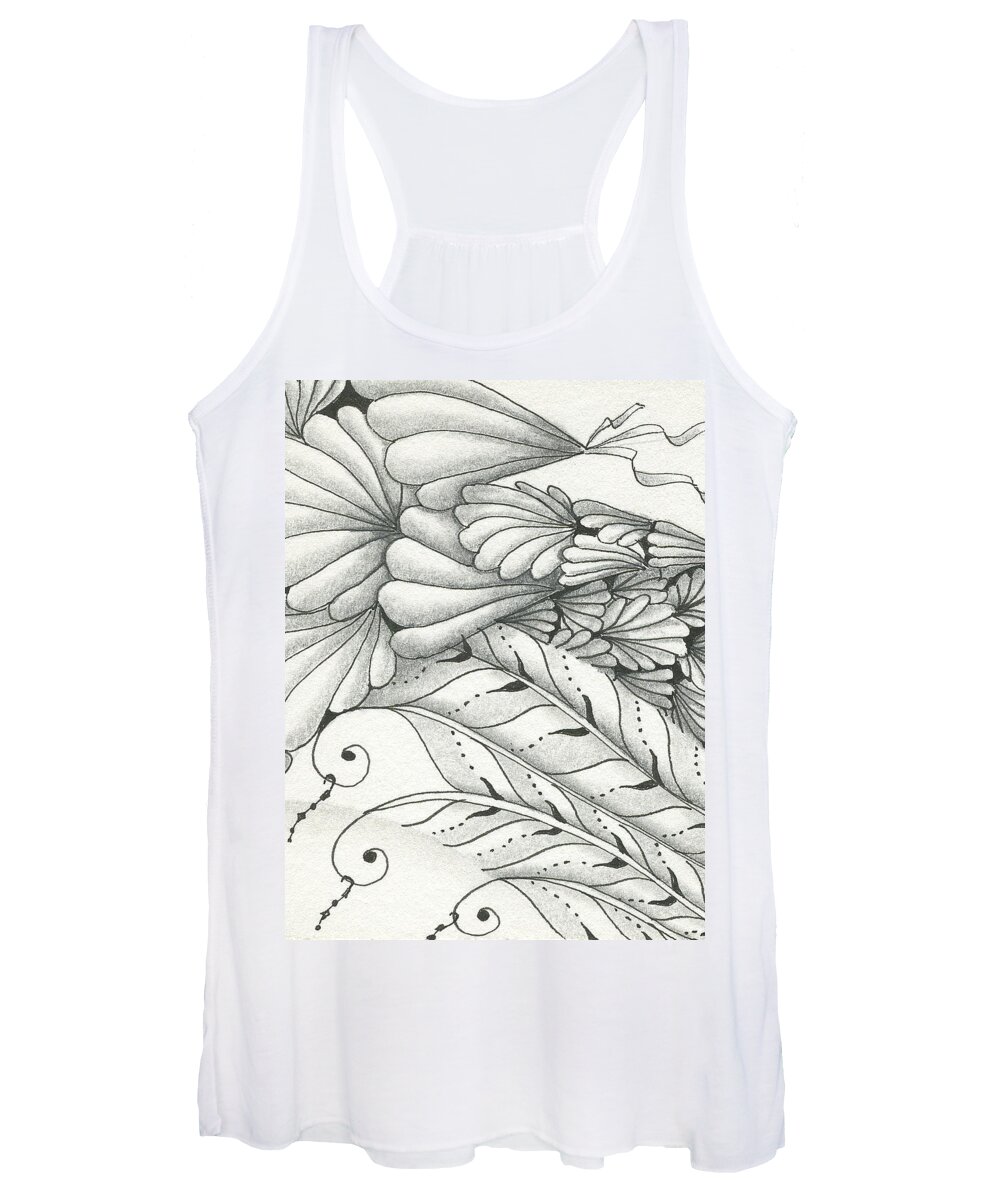 Finery Women's Tank Top featuring the drawing Finery by Jan Steinle