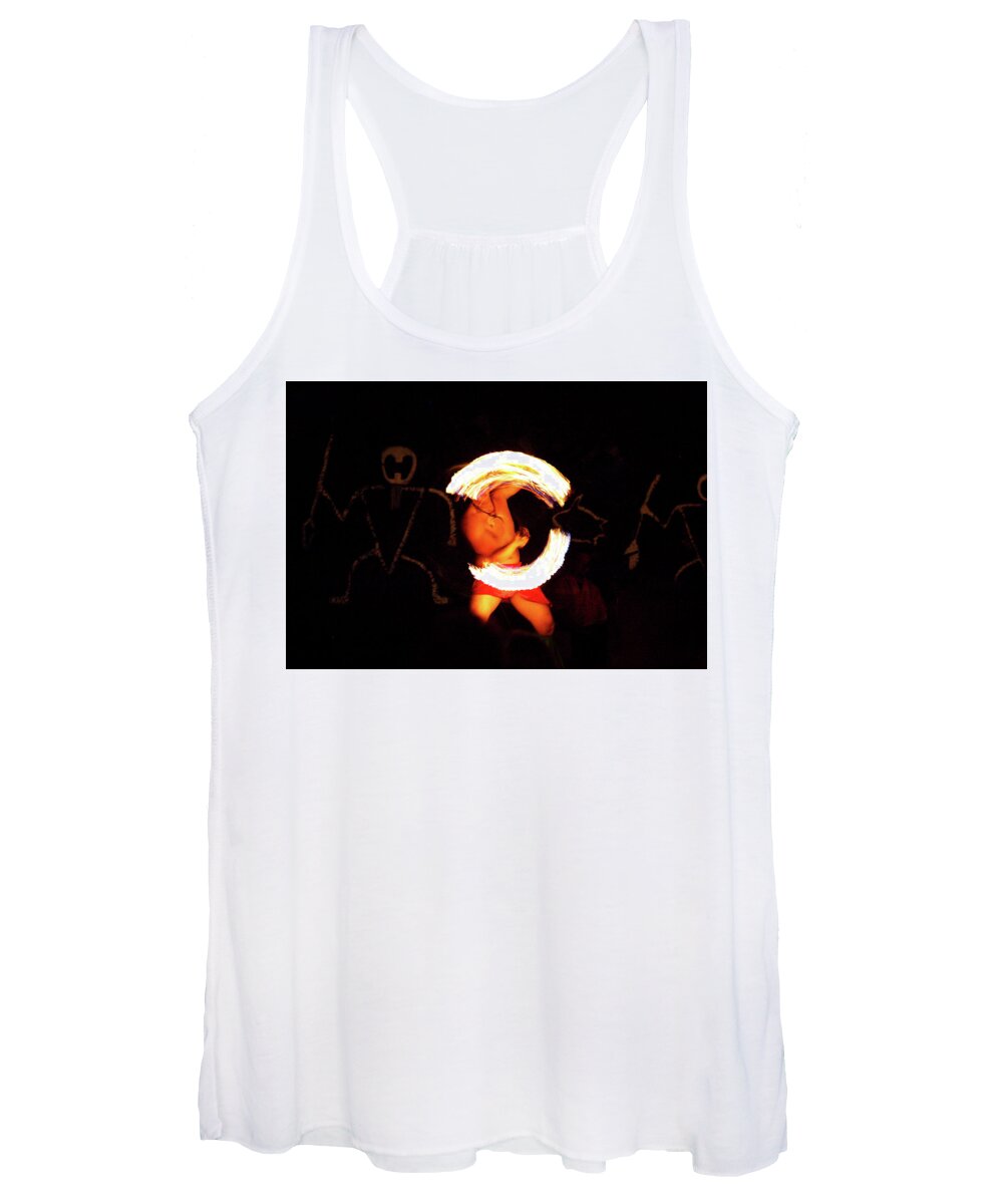 Hawaii Women's Tank Top featuring the photograph Fire Dancer by Anthony Jones