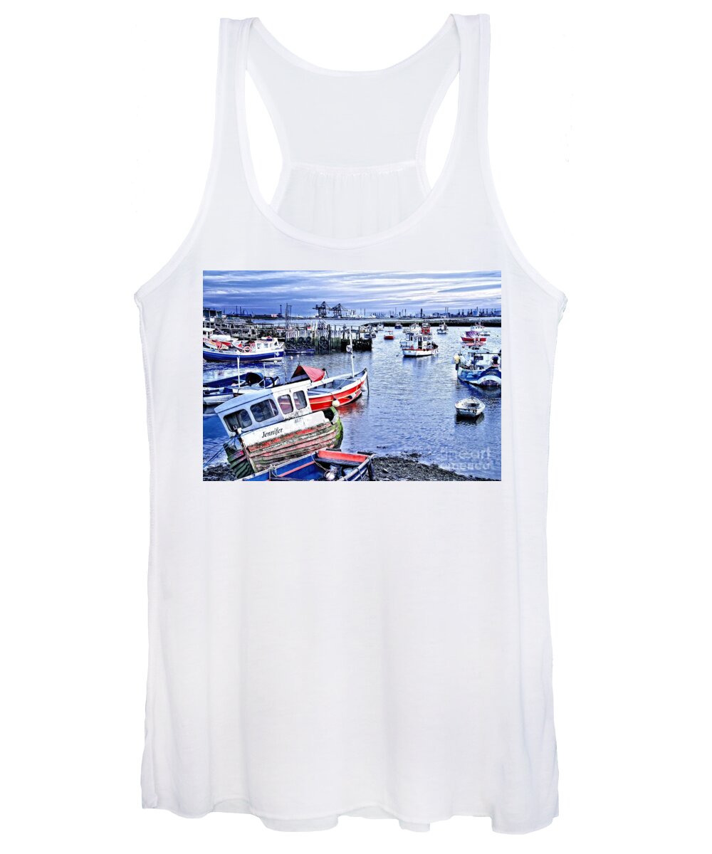 Fishing Boats Women's Tank Top featuring the photograph Fishing Boats At 'paddy's Hole' by Martyn Arnold