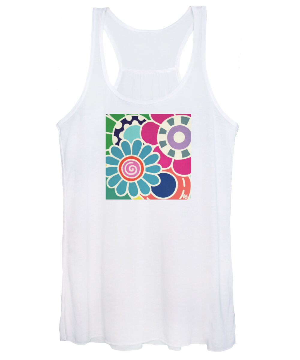 Flowers Women's Tank Top featuring the painting Five Blooms by Beth Ann Scott