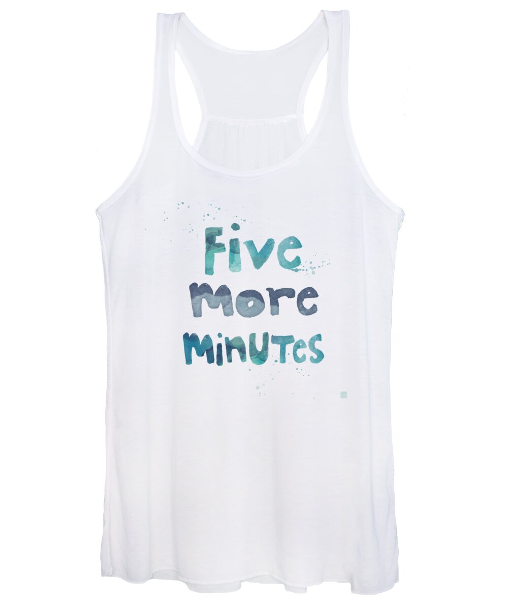 Sleep Women's Tank Top featuring the painting Five More Minutes by Linda Woods