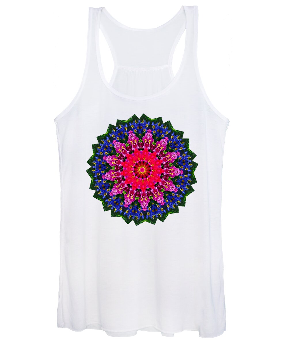 Photography Women's Tank Top featuring the photograph Floral Kaleidoscope by Kaye Menner by Kaye Menner