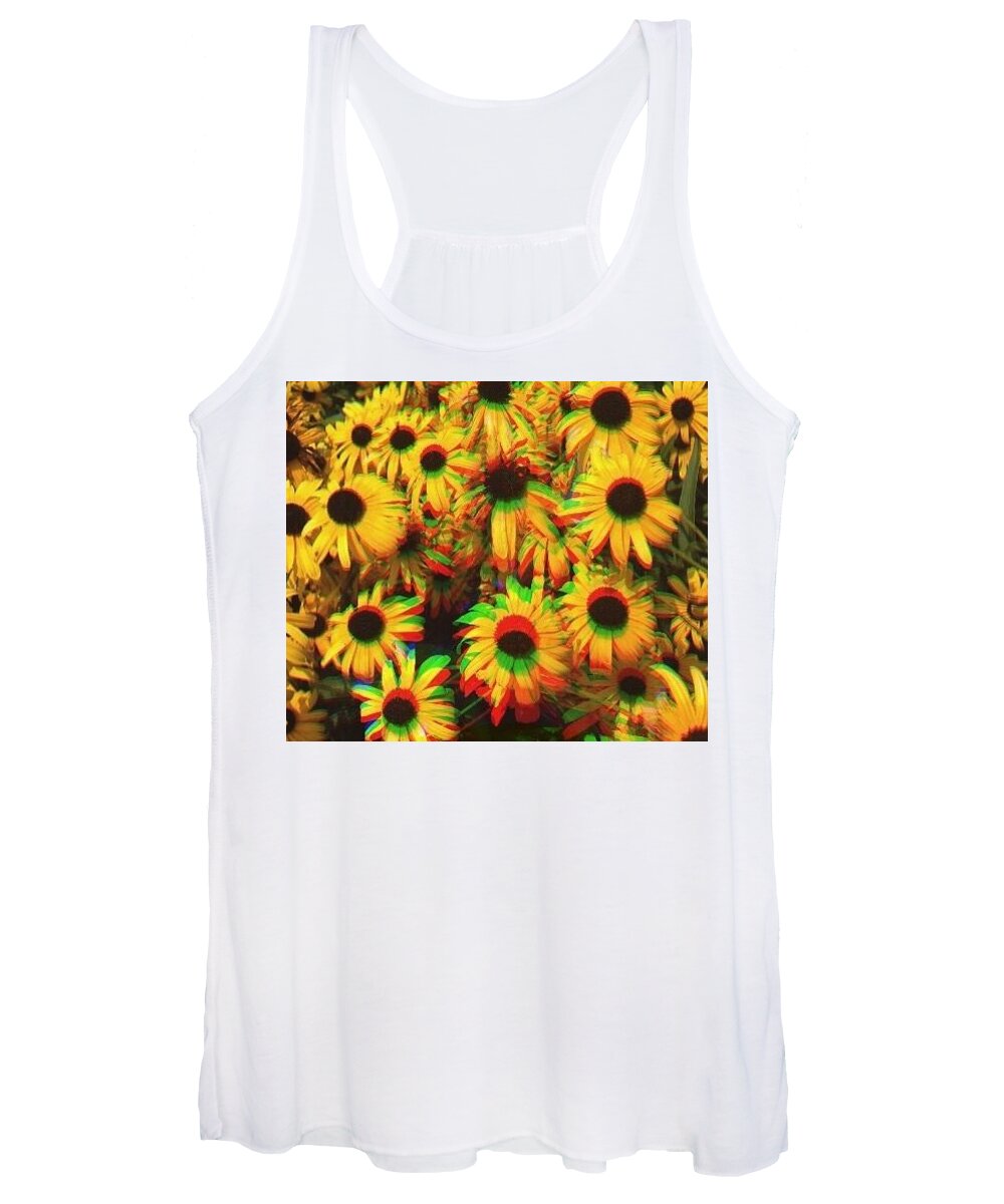 Trip Women's Tank Top featuring the photograph Flower Trip by Annie Walczyk