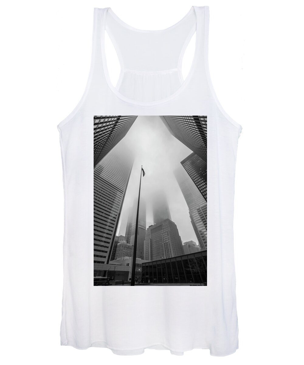 Abstract Women's Tank Top featuring the photograph Fog at Toronto-Dominion Centre by Rick Shea