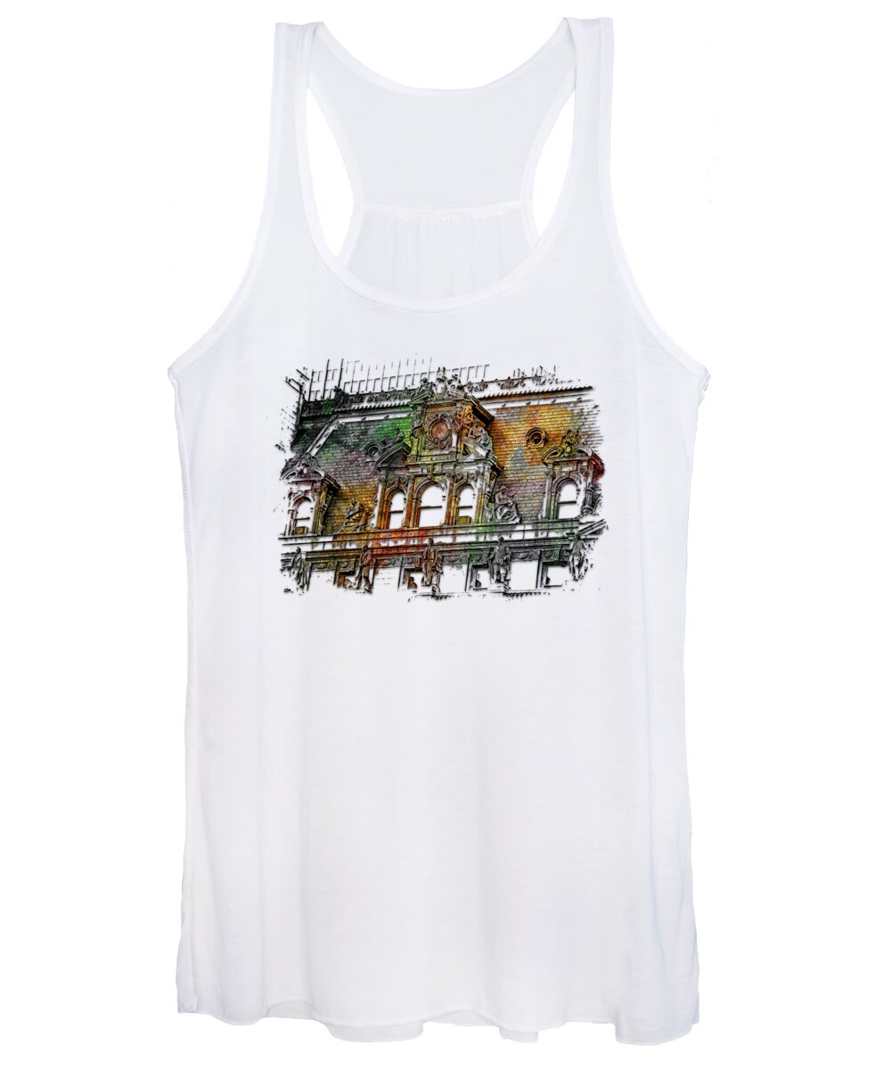 Forefathers Women's Tank Top featuring the photograph Forefathers Muted Rainbow 3 Dimensional by DiDesigns Graphics