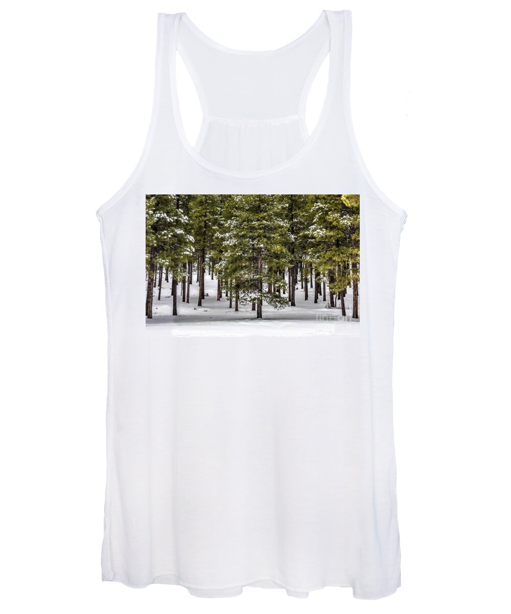 Forest Women's Tank Top featuring the photograph Forest snow by David Meznarich