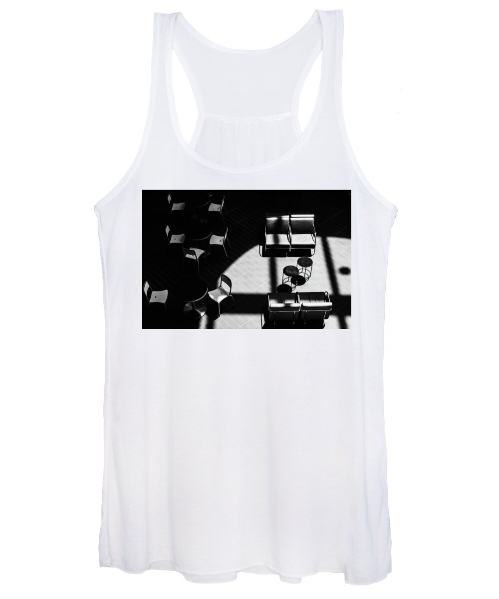 B&w Women's Tank Top featuring the photograph Formiture by Eric Lake
