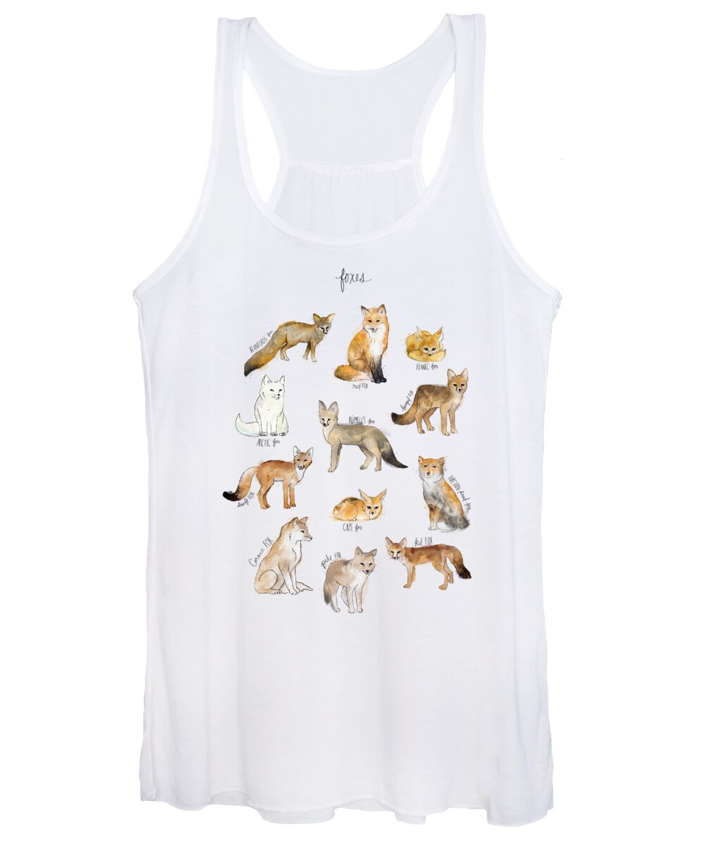 Blanford�s Fox Women's Tank Top featuring the painting Foxes by Amy Hamilton