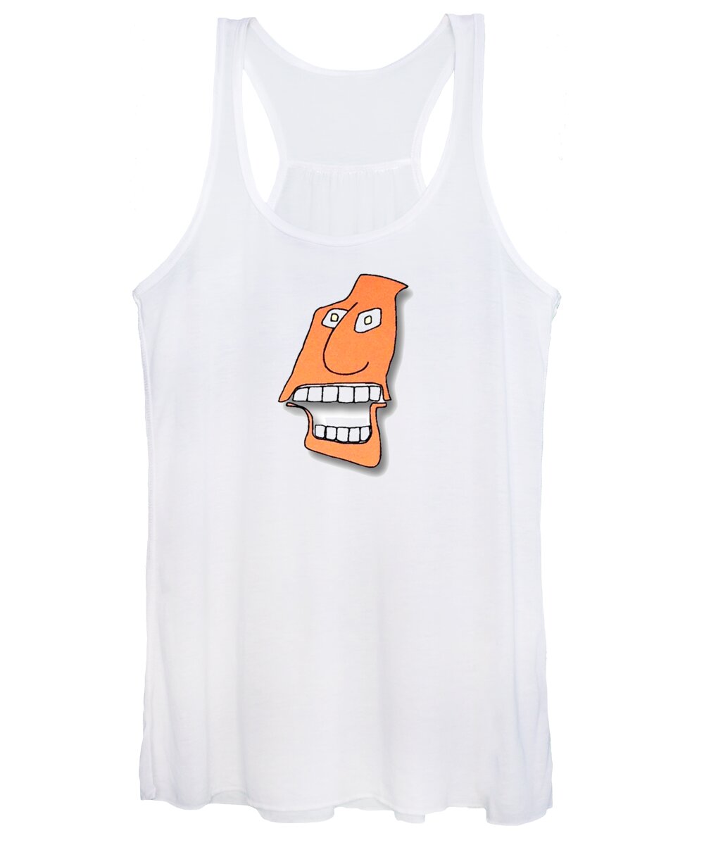 Paintings Women's Tank Top featuring the drawing FU Party People - PEEP 127 by Dar Freeland