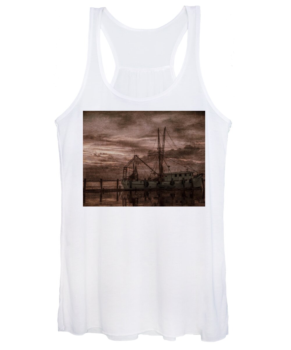 Fine Art Prints Women's Tank Top featuring the photograph Ghost Ship by Dave Bosse