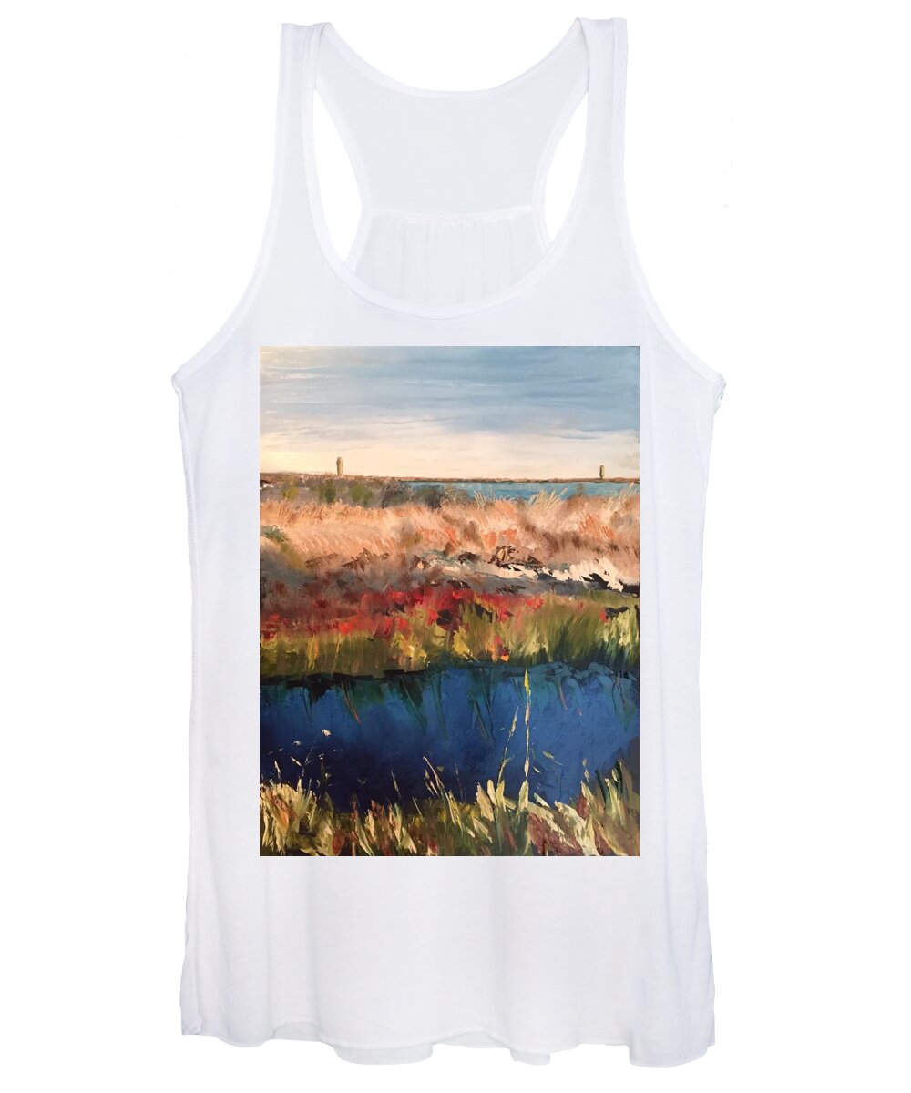  Women's Tank Top featuring the painting Gordon's Marsh #1 by Josef Kelly