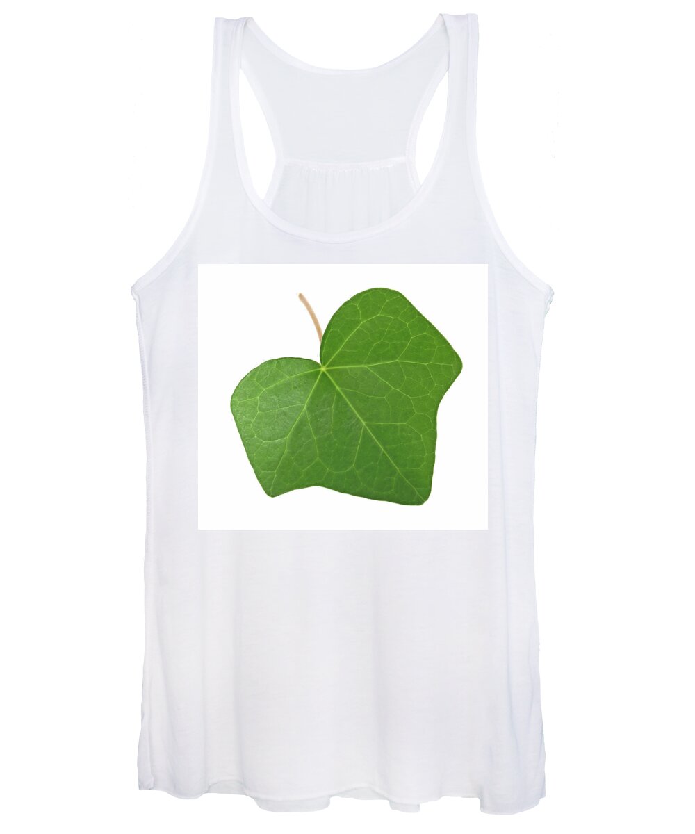 Leaf Women's Tank Top featuring the photograph Green ivy leaf by GoodMood Art
