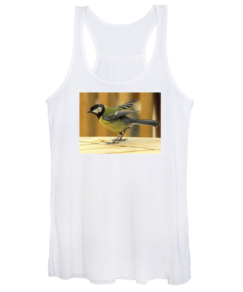 Birds Women's Tank Top featuring the photograph Greenfinch by Richard Denyer
