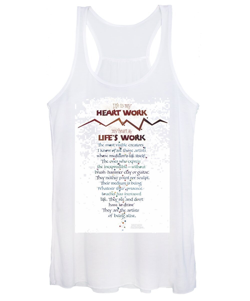 Heartwork Women's Tank Top featuring the painting Heart Work by Judy Dodds