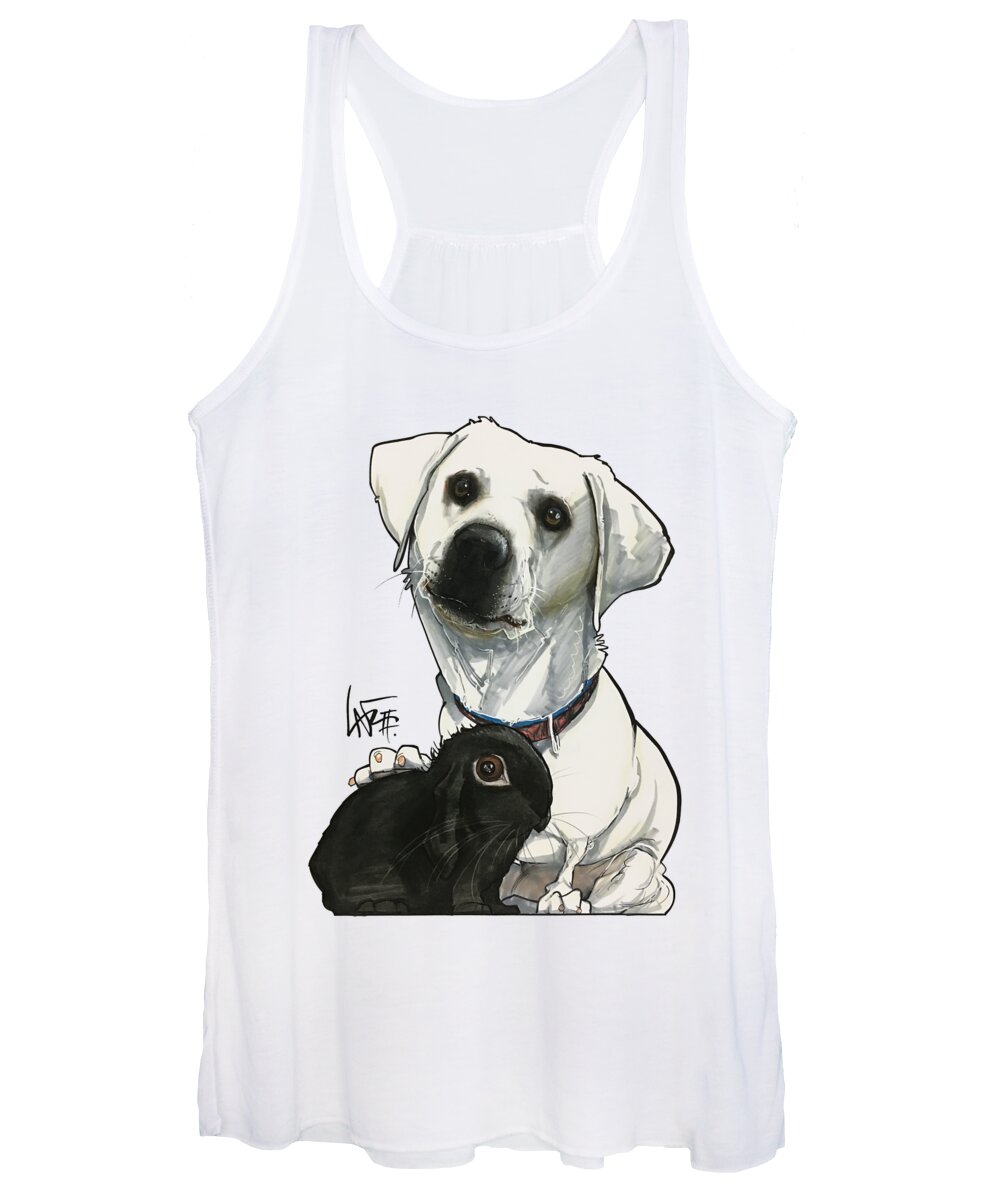 Custom Artwork Women's Tank Top featuring the drawing Heins 3535 by Canine Caricatures By John LaFree