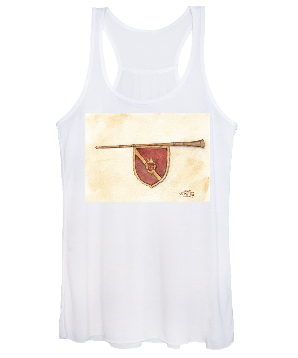 Heraldry Women's Tank Top featuring the painting Heraldry Trumpet by Ken Powers