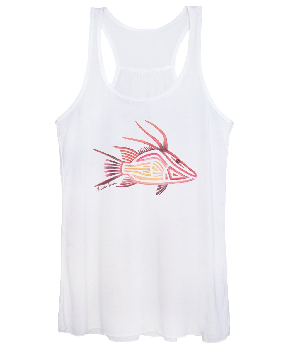 Hogfish Women's Tank Top featuring the photograph Hogfish by Heather Schaefer