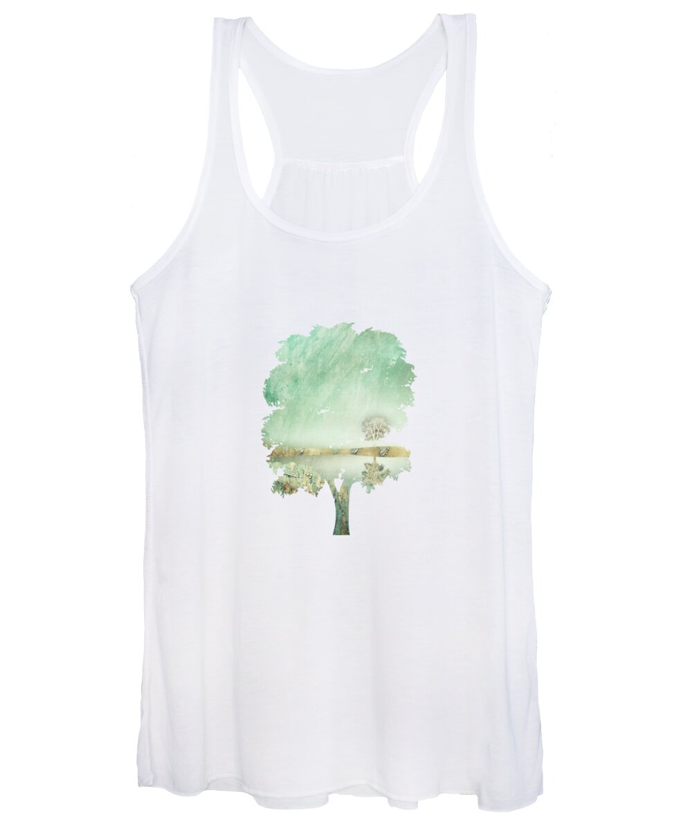 Tree Women's Tank Top featuring the digital art Hope by Katherine Smit