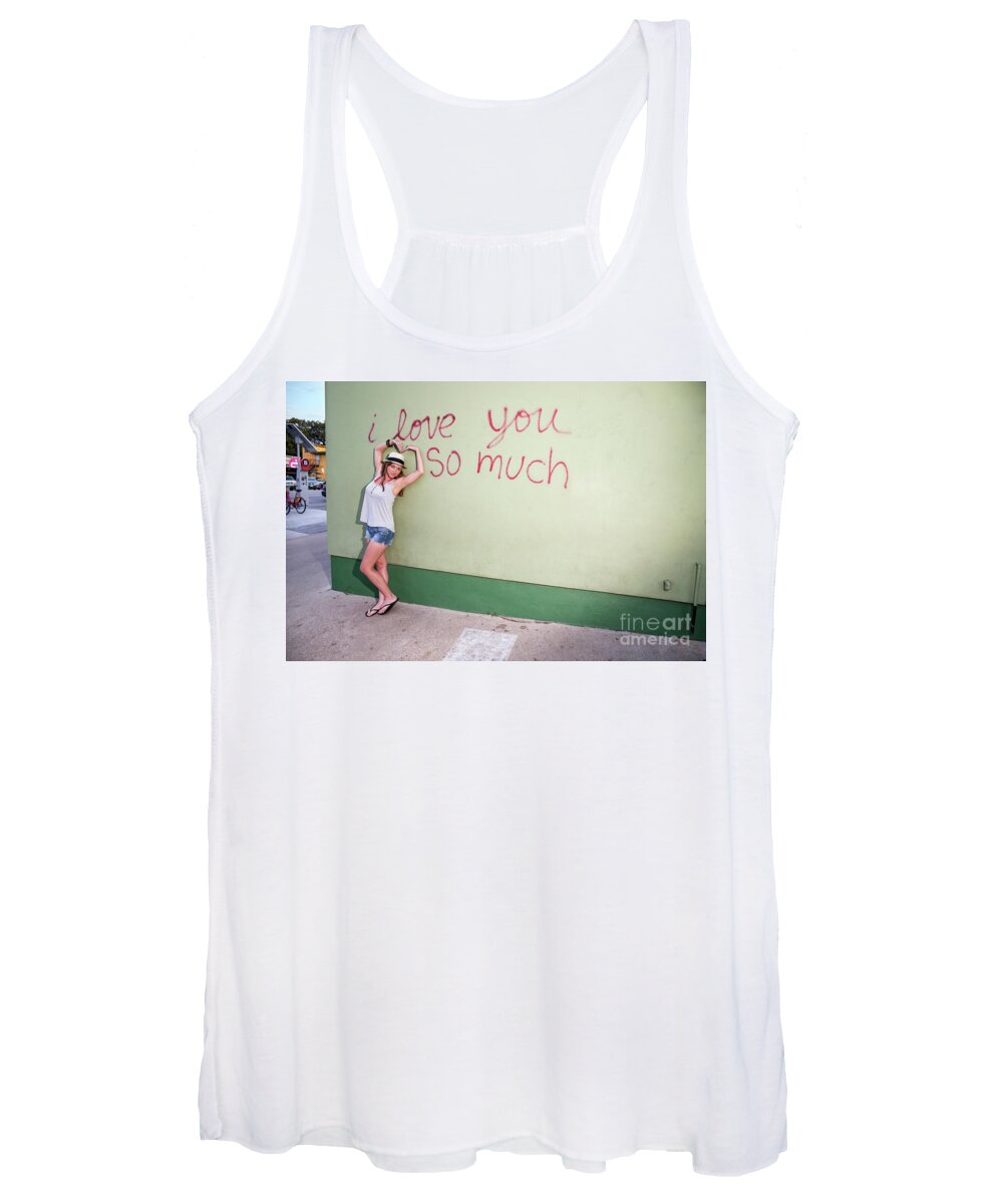 I Love You So Much Women's Tank Top featuring the photograph I love you so much mural on South Congress is one of Austin by Dan Herron