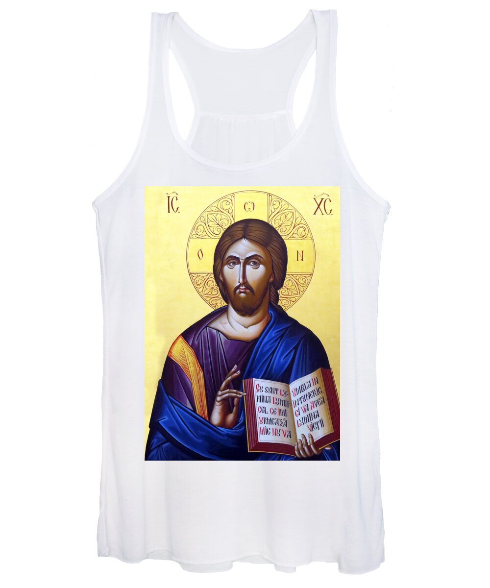 Icon Of Christ Women's Tank Top featuring the photograph Icon of Christ in Jericho by Munir Alawi