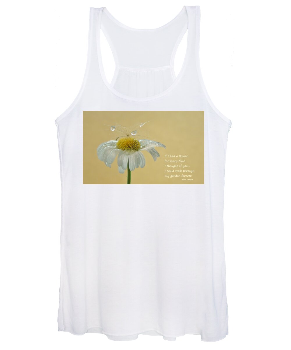 Flower Women's Tank Top featuring the photograph If I had a flower quote by Barbara St Jean