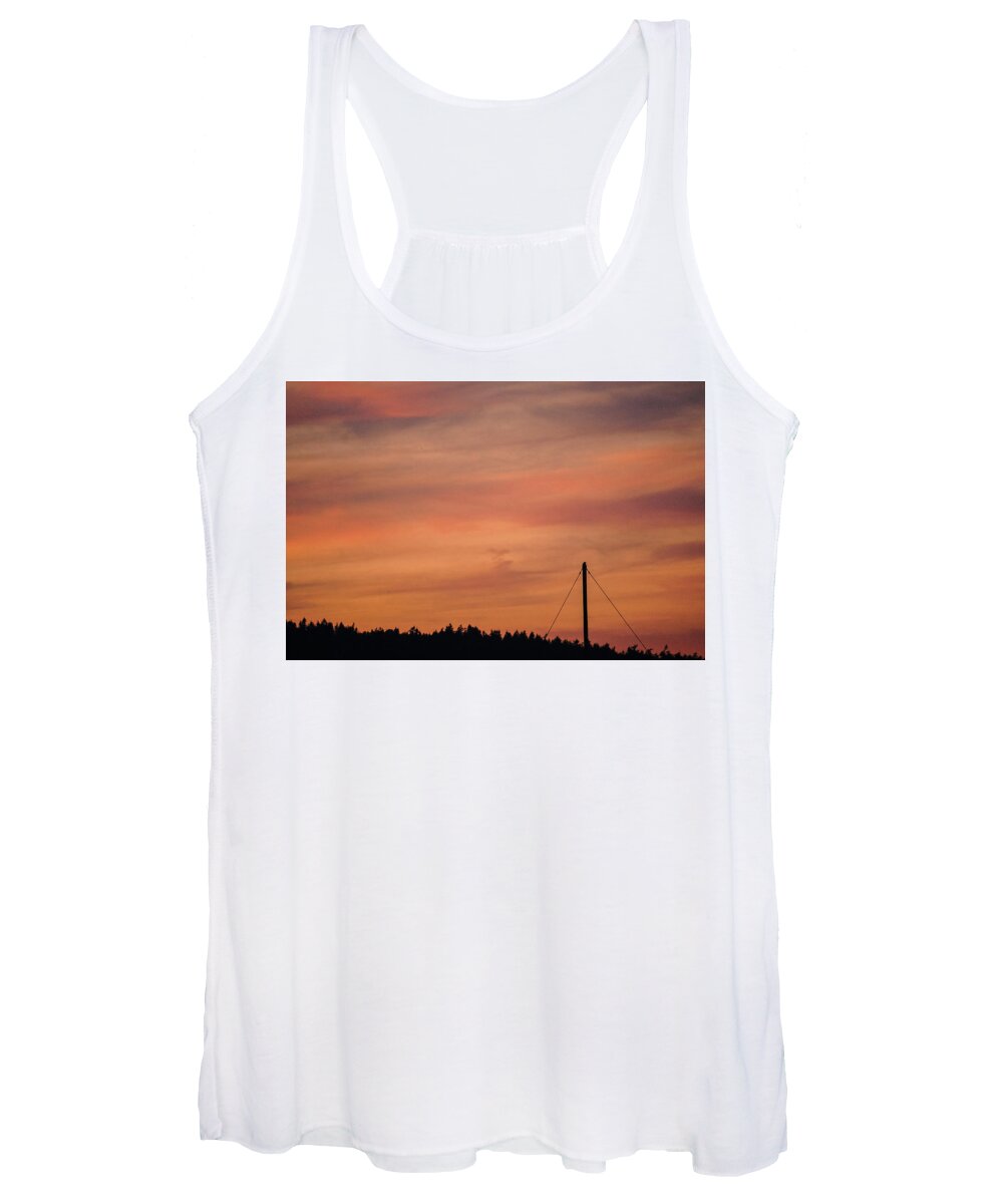 Clouds Women's Tank Top featuring the photograph In Port by Ronda Broatch