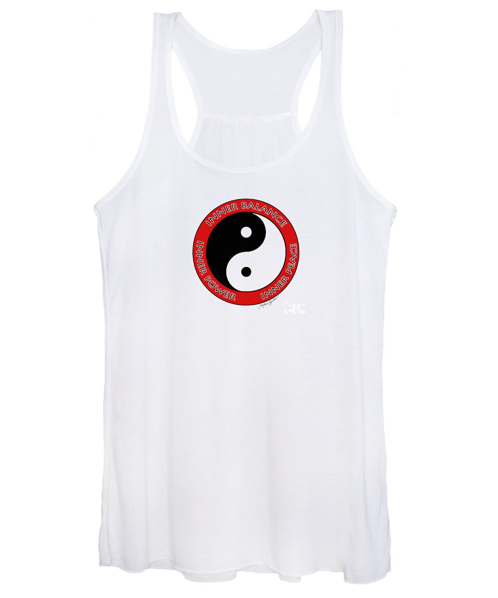 Peace Women's Tank Top featuring the drawing Inner Peace by Jacqueline Shuler