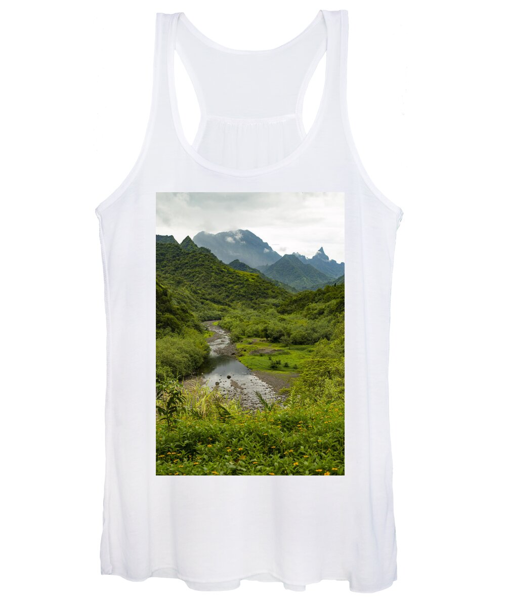 Tahiti Women's Tank Top featuring the photograph Inside the Crater by Kathryn McBride