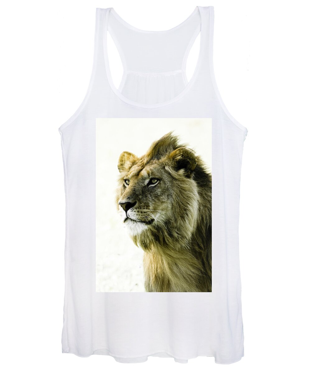 Lion Women's Tank Top featuring the photograph Intensity by Michele Burgess