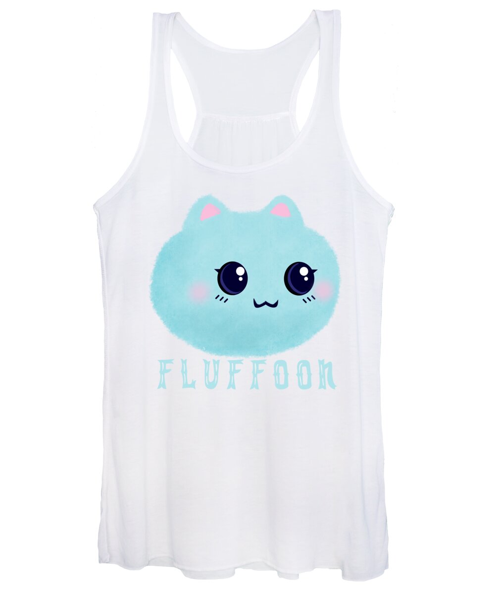 Fluff Women's Tank Top featuring the digital art Introducing Fluffoon The Cutest Fluff In The World by Little Bunny Sunshine
