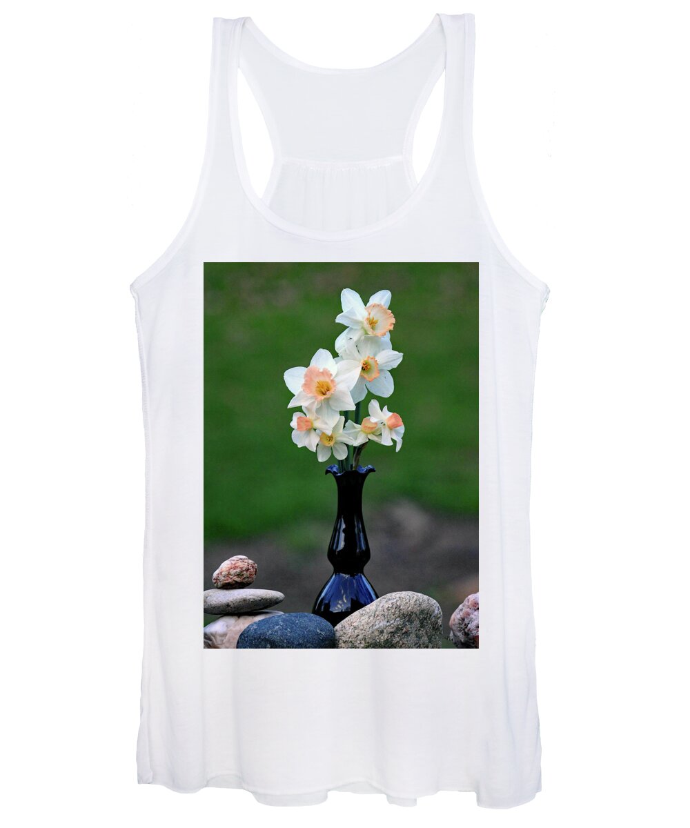 Jims Daffodils Women's Tank Top featuring the photograph Jims Daffodils by PJQandFriends Photography