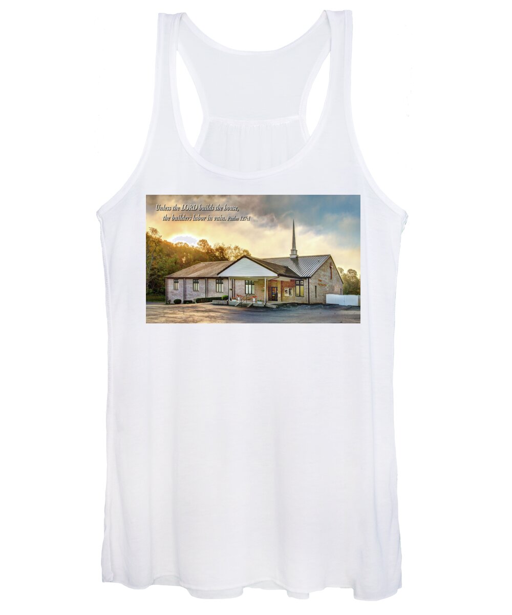 Morehead Women's Tank Top featuring the photograph Johnson First Church of God by Randall Evans