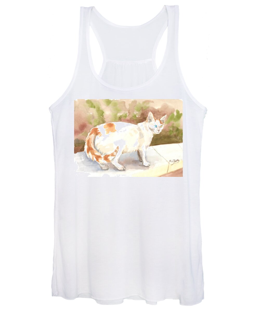  Women's Tank Top featuring the painting Jourieh or Bowie by Mimi Boothby