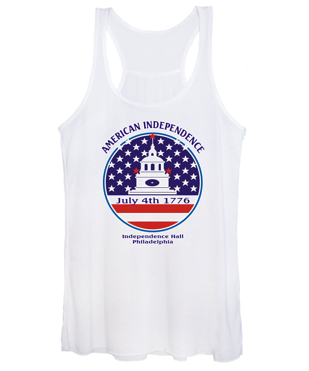 4th+of+july Women's Tank Top featuring the mixed media July 4th 1776 - American Independence Day Design by Peter Potter