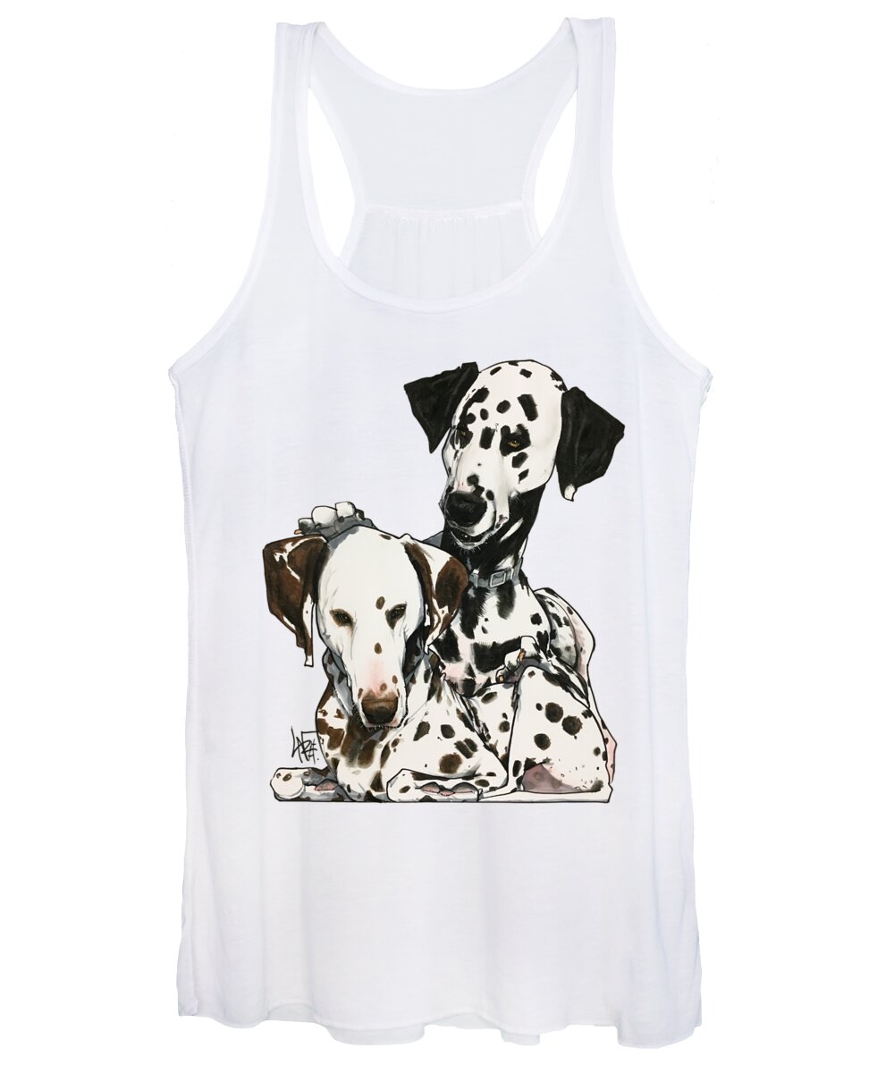 Pet Portrait Women's Tank Top featuring the drawing Lacey 7-1483 by John LaFree