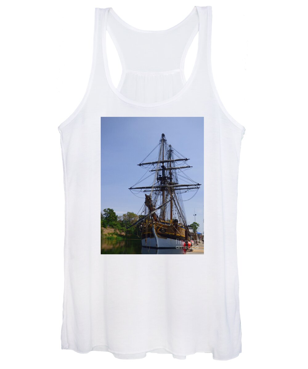 Ship Women's Tank Top featuring the photograph Lady Washington by Charles Robinson