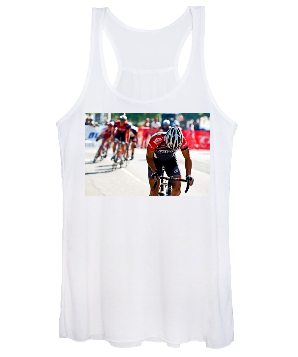 Bikes Women's Tank Top featuring the photograph Leader of the pack by Bill Jonscher