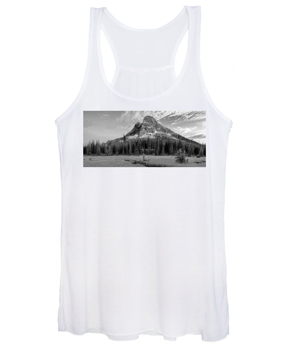 North Cascades National Park Women's Tank Top featuring the photograph Liberty Mountain at Sunset by Jon Glaser