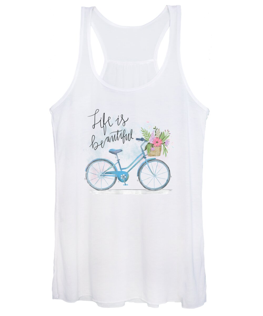 Painting Women's Tank Top featuring the painting Life Is Beautiful by Little Bunny Sunshine