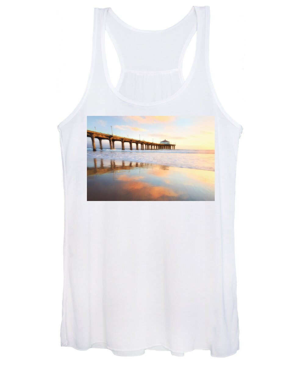 Ocean Women's Tank Top featuring the photograph Light Reflections by Nicki Frates