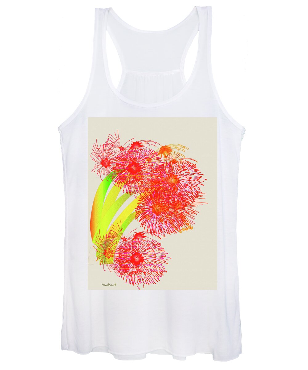Flowers Women's Tank Top featuring the digital art Lilly Pilly by Asok Mukhopadhyay