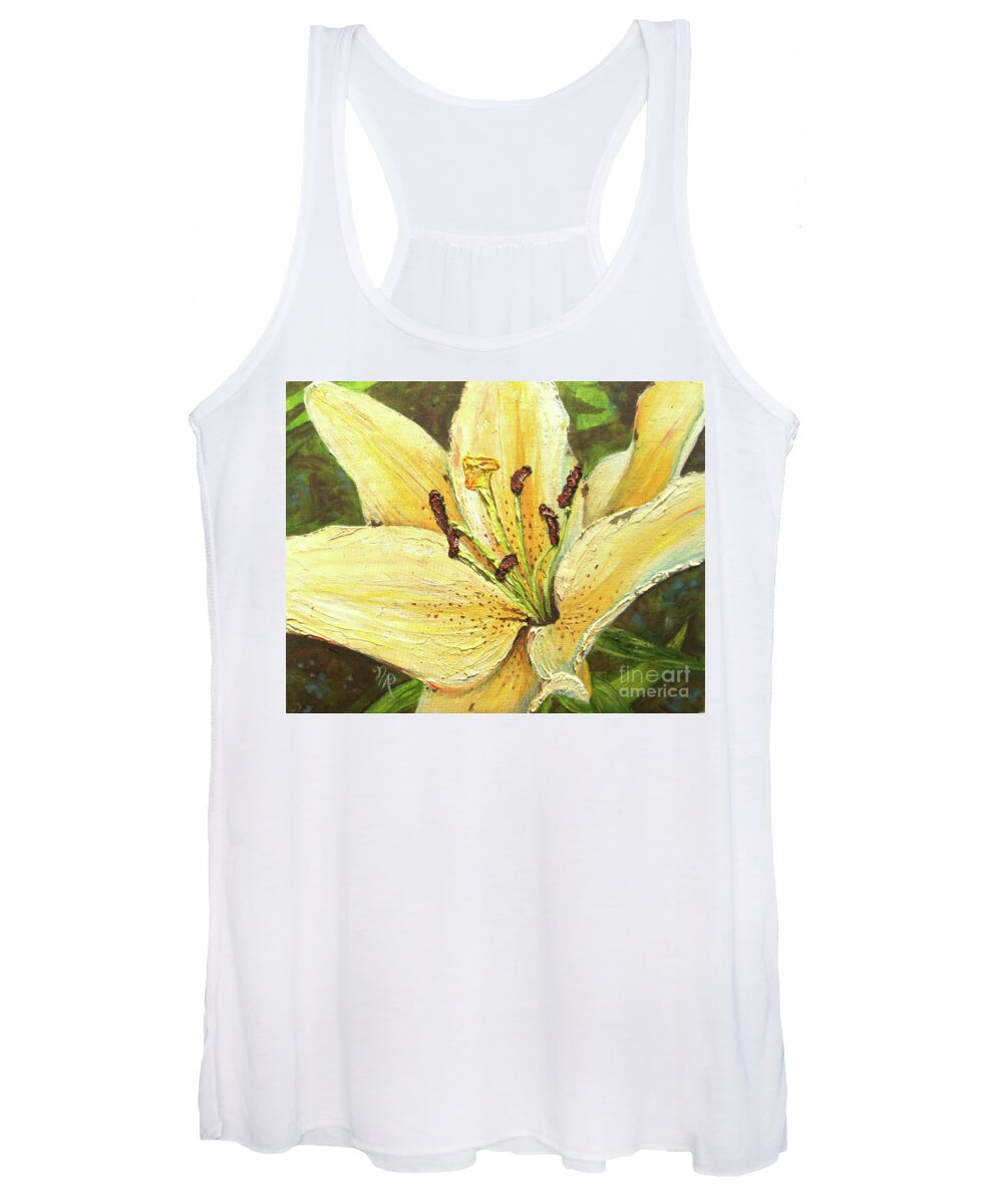 Lily Women's Tank Top featuring the painting Lily Dream by Nicole Angell