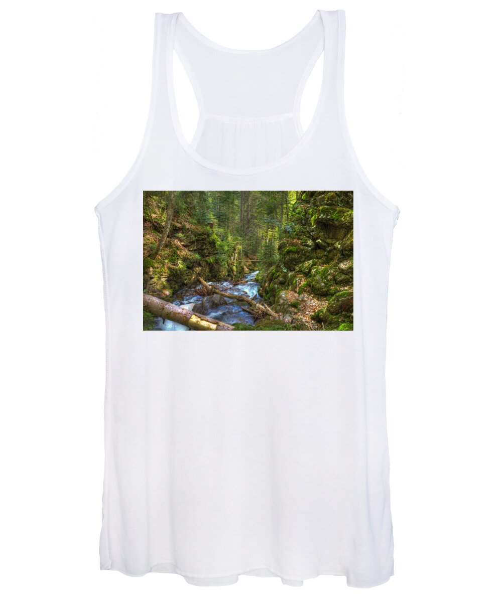 Mountain Women's Tank Top featuring the photograph Looking Down the Gorge by Sean Allen