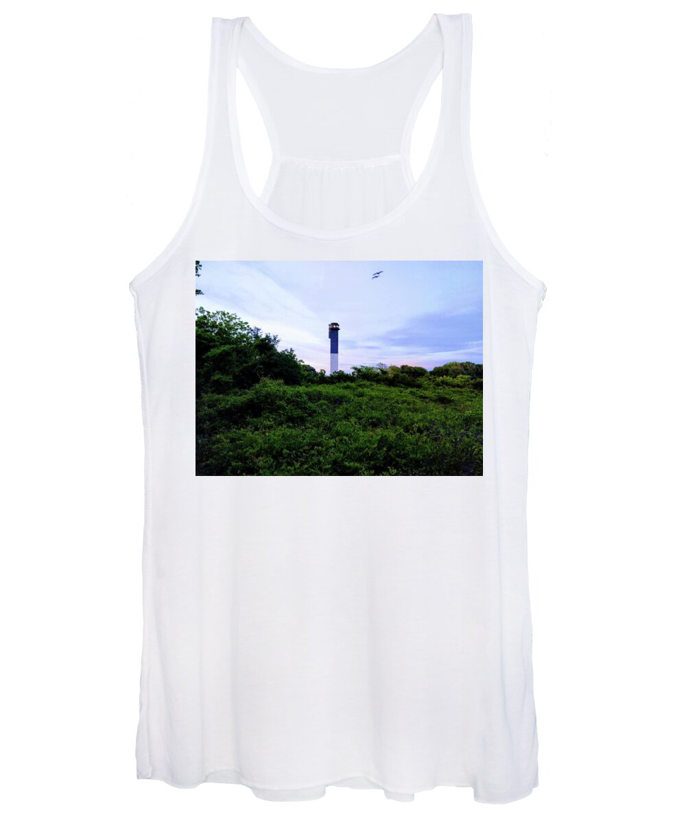 Lighthouse Women's Tank Top featuring the photograph Lost Lighthouse by Sherry Kuhlkin