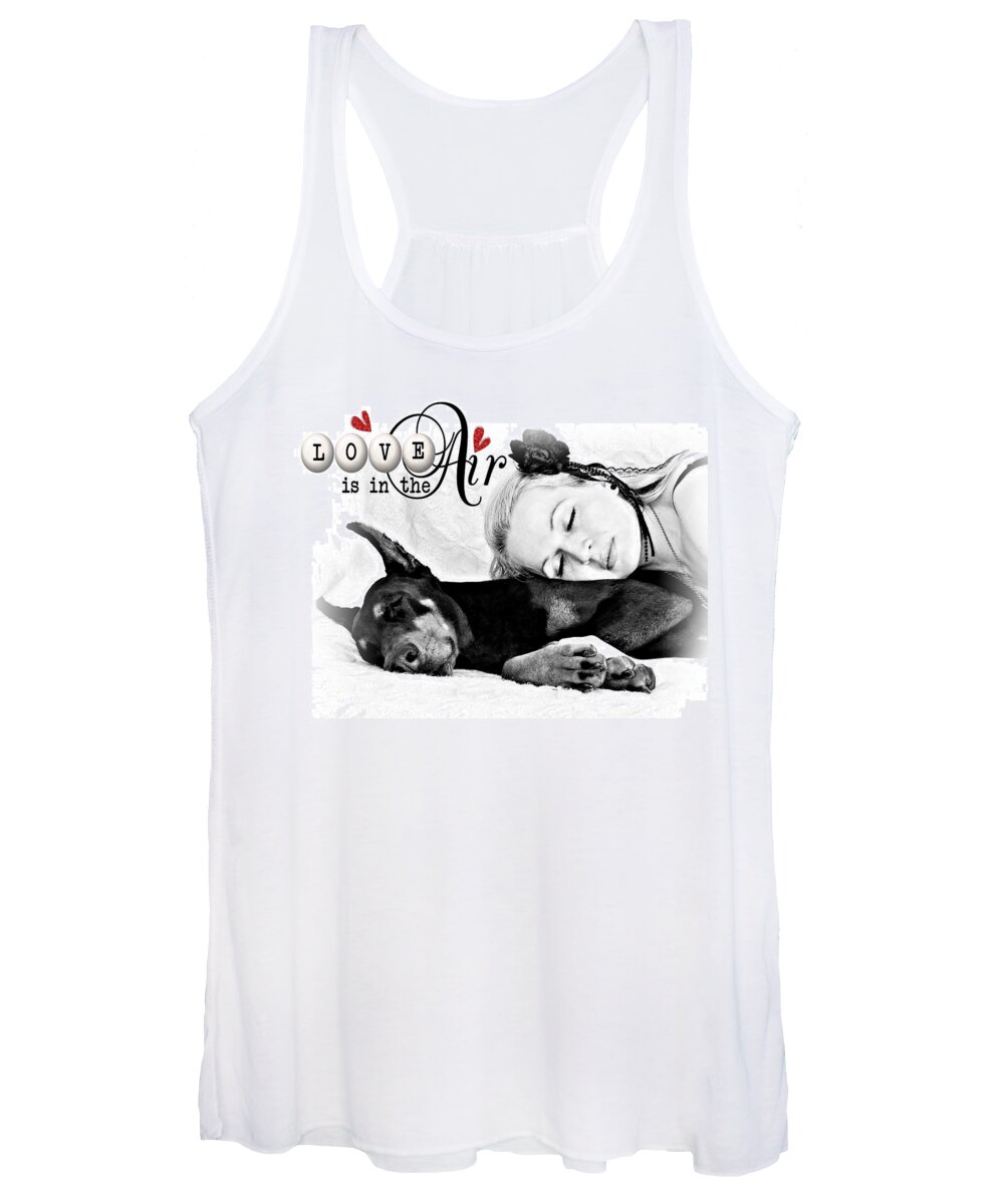 Love Women's Tank Top featuring the digital art Love is in the Air by Kathy Tarochione